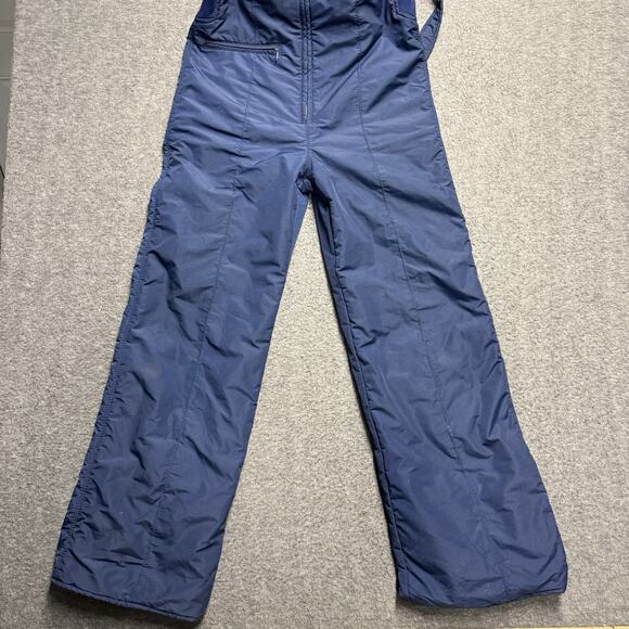 VTG Subello Ski Bib Mens Medium Navy Blue Snow Pants Overalls Snowboard 1980s - Picture 4 of 10